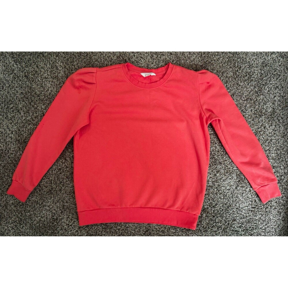 Market & Spruce Women's Pink Crewneck Pullover Sweatshirt Size L Fleece Lined
